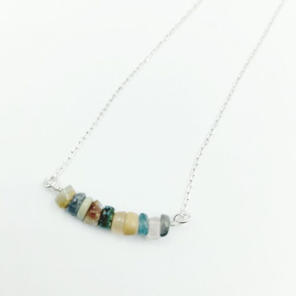 Cadena de Plata con Mix de Piedras