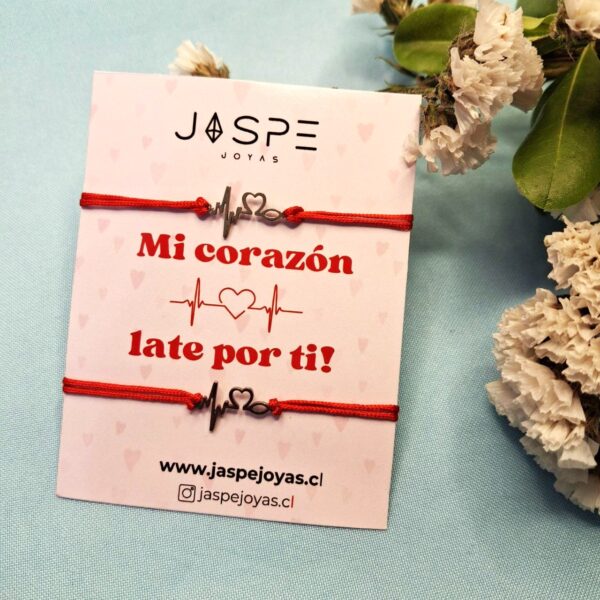 Pulseras para parejas latidos corazón - Imagen 3