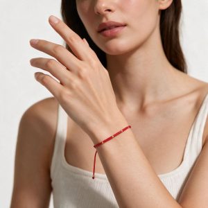 Pulsera Hilo Rojo con Mostacilla Delica