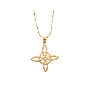 Cadena baño de Oro Nudo de Bruja